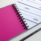 Original Monoprint Bound Mixed Media A5 Notebook – 220gsm Seawhite Paper (20 Pages / 40 Sides) - lace