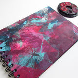 Original Monoprint Bound Mixed Media A5 Notebook – 220gsm Seawhite Paper (20 Pages / 40 Sides) - fatsia