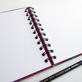 Original Monoprint Bound Mixed Media A5 Notebook – 220gsm Seawhite Paper (20 Pages / 40 Sides) - fatsia