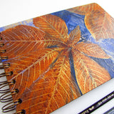 Original Monoprint Bound All Media A5 Notebook – 160gsm Seawhite Paper (50 Pages / 100 Sides) - chestnut