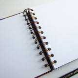 Original Monoprint Bound All Media A5 Notebook – 160gsm Seawhite Paper (50 Pages / 100 Sides) - chestnut