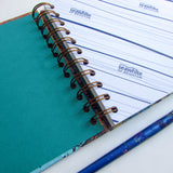 Original Monoprint Bound All Media A5 Notebook – 160gsm Seawhite Paper (50 Pages / 100 Sides) - abstraction