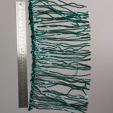 Long tassel sequin braid for gel plate texture making
