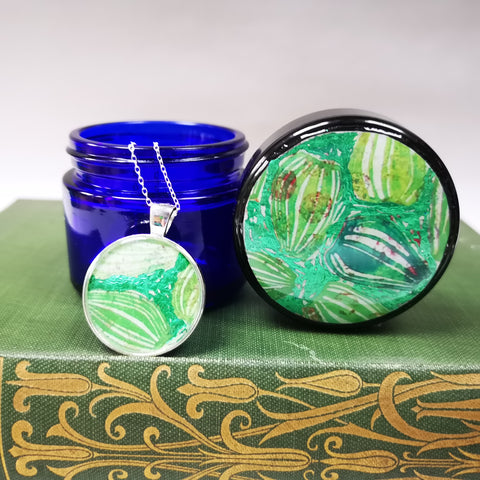 Sunflower Trinket Pot and Pendant Set
