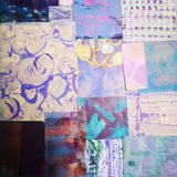 Purple - Mixed Media Collage paper pack - great for craft projects