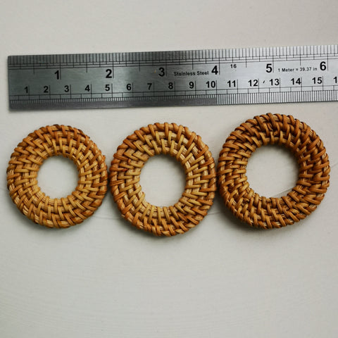3 x bamboo circles for gel plate texture making