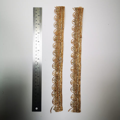 Wavy gold edging for gel plate texture making