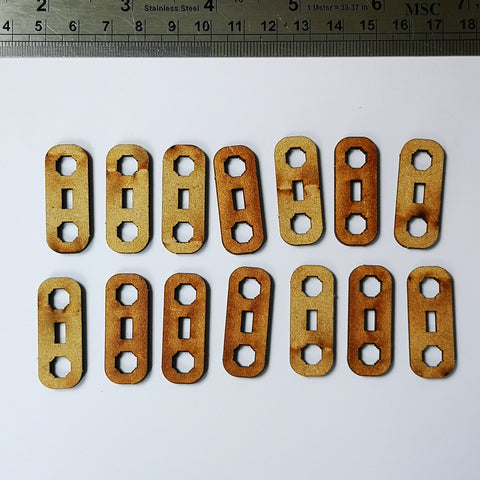 Wooden laser cut pieces for gel plate texture making