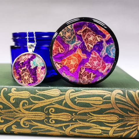 Moth Trinket Pot and Pendant Set