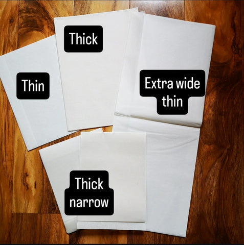 *New* TASTER PACK Tea bag paper one of each of the types, perfect for a range of craft projects - 1m lengths