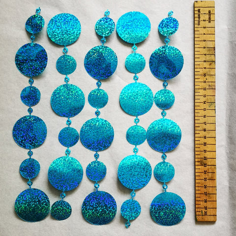 Large glitter strips for gel plate texture makingw