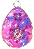 silver plated resin pendant