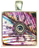 silver plate pendant feather base