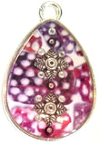 silver plated resin pendant