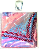silver plated resin pendant