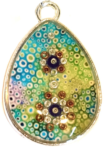 silver plated resin pendant