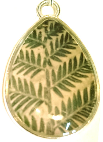 silver plated resin pendant