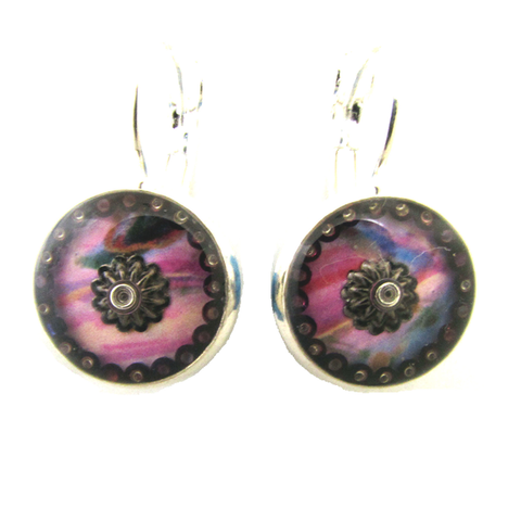 Blush - silver plated earrings