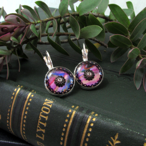 Blush - silver plated earrings