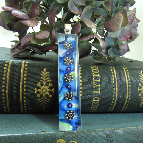 Diatom - silver plated necklace