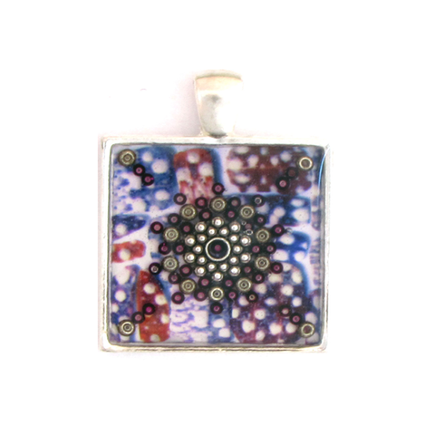 Echinus - silver plated pendant and necklace