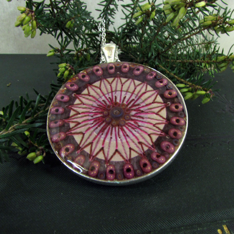 Flower - silver plated necklace