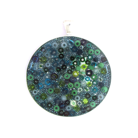 Glade - silver plated pendant and necklace