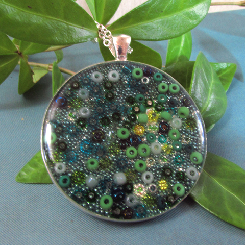 Glade - silver plated pendant and necklace