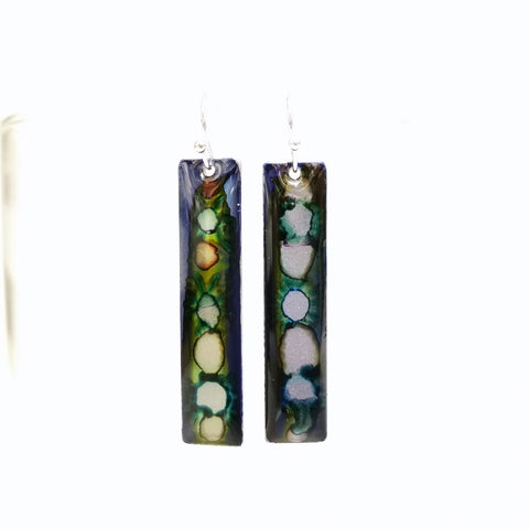 Emerge - long drop earrings with sterling silver earring hooks