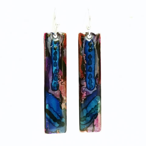 Vintage - long drop earrings with sterling silver earring hooks