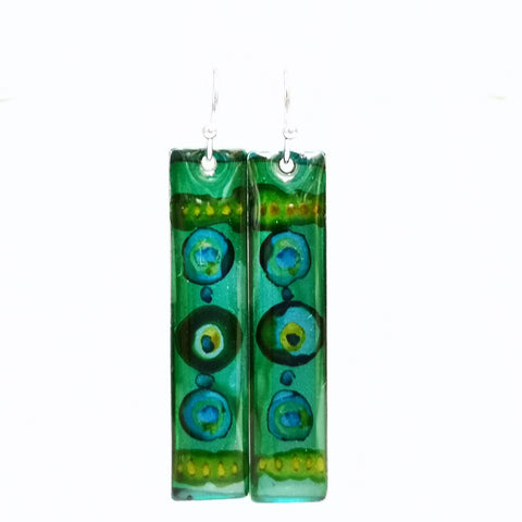 Relic - long drop earrings with sterling silver earring hooks