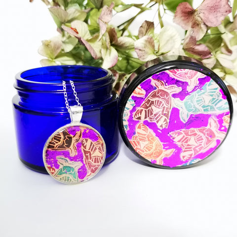 Moth Trinket Pot and Pendant Set