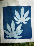 Cyanotype tote bag - Fatsia design