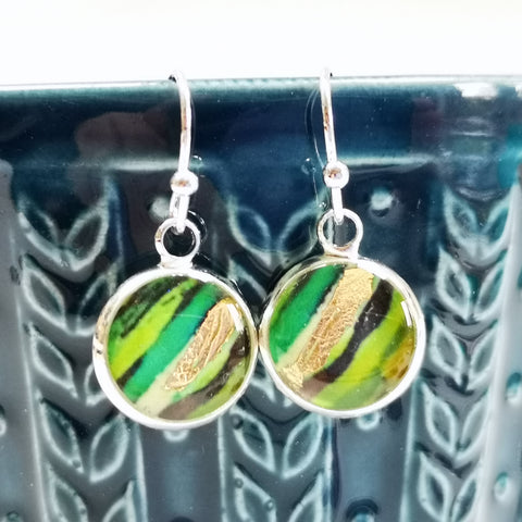 Lawn - silver plated earrings