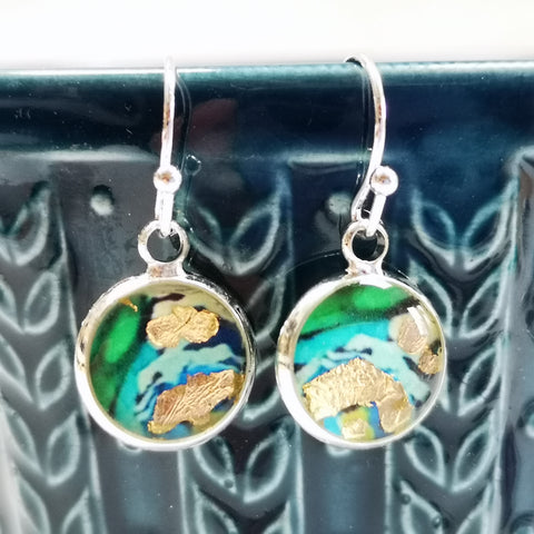 Spruce - silver plated earrings