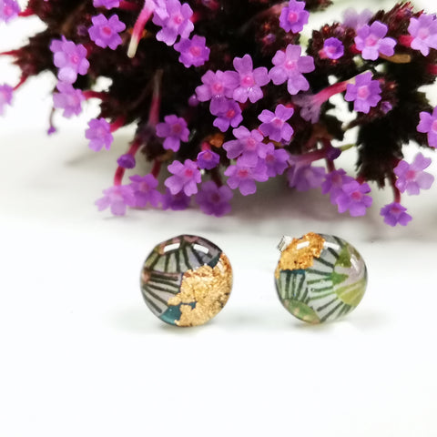 Eucalyptus - sterling silver earrings