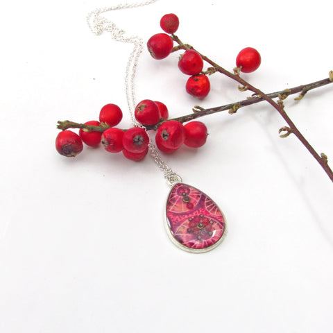 Glow - silver plated pendant and necklace