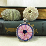 Marine - silver plated pendant and necklace