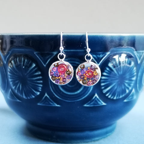 Suspense - silver plated earrings