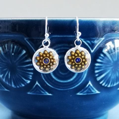Visage - silver plated earrings