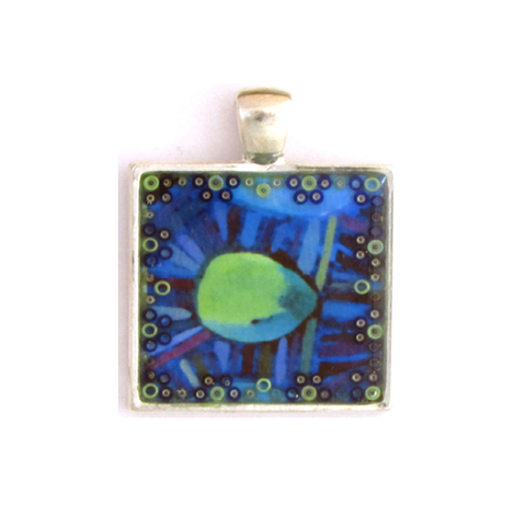 Spicule - silver plated pendant and necklace