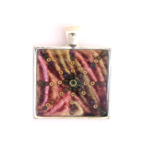 Thread - silver plated pendant and necklace