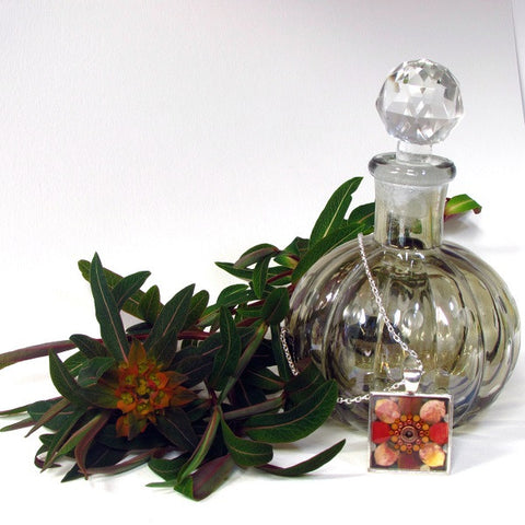 Autumn - silver plated necklace