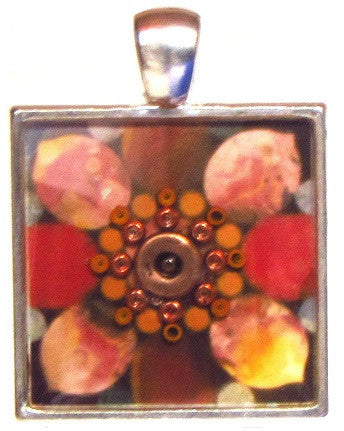 Autumn - silver plated necklace