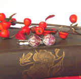 Batik - silver plated earrings