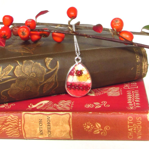 silver plated resin pendant