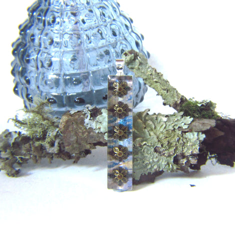 Calm - silver plated pendant and necklace