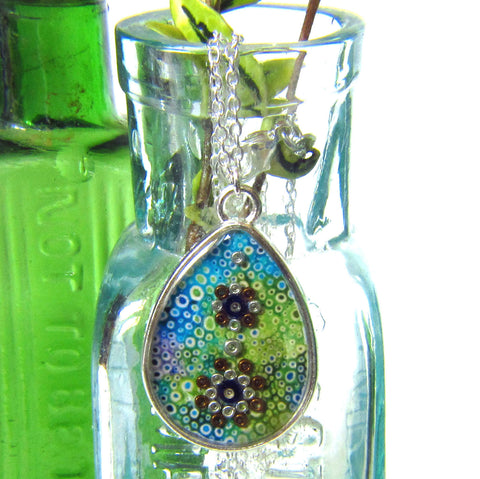 silver plated resin pendant