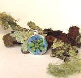 Celeste - silver plated pendant and necklace