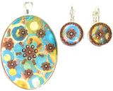 Corona necklace and earrings set